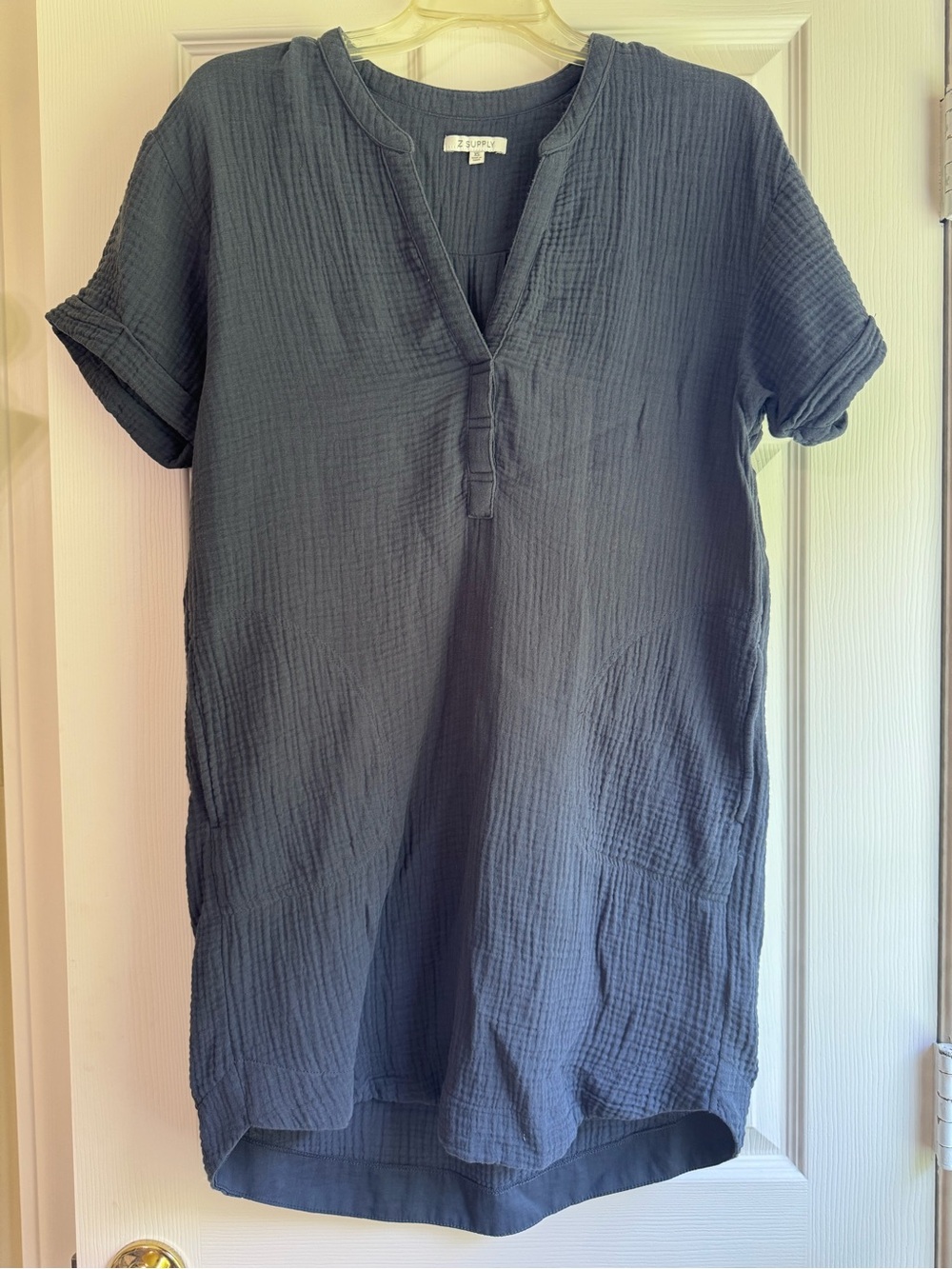 Z Supply Slate Blue Gauze V-Neck Tunic